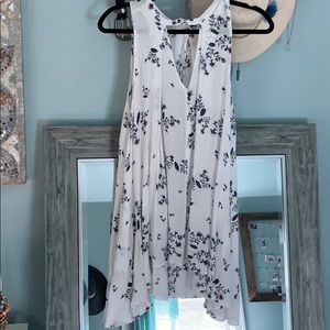 Free people flowery tank top/cover up